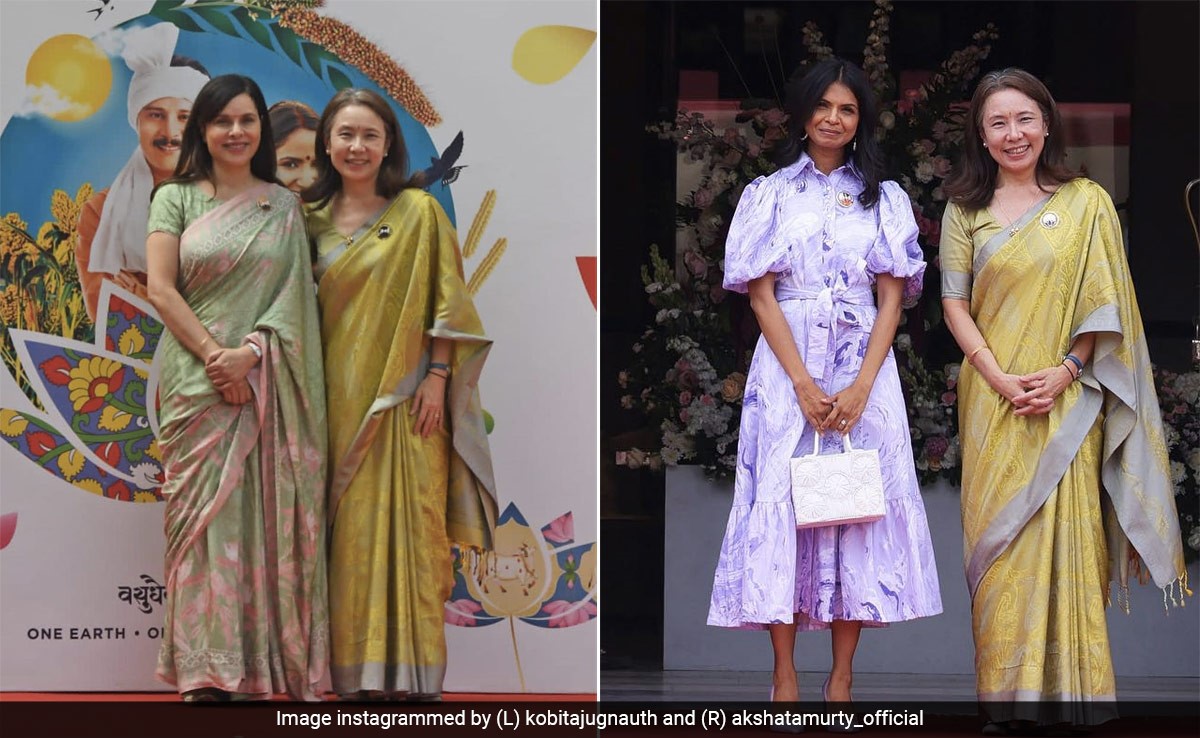 Kobita Jugnauth To Akshata Murty, A Round-Up Of What The First Ladies Wore At G20
