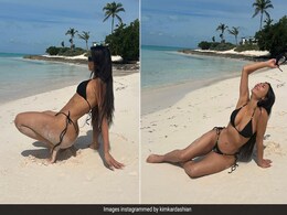 Oh To Be Kim Kardashian In A Black Swim Set Soaking Up Sun In "Paradise" Oh To Be Kim Kardashian In A Black Swim Set Soaking Up Sun In "Paradise"