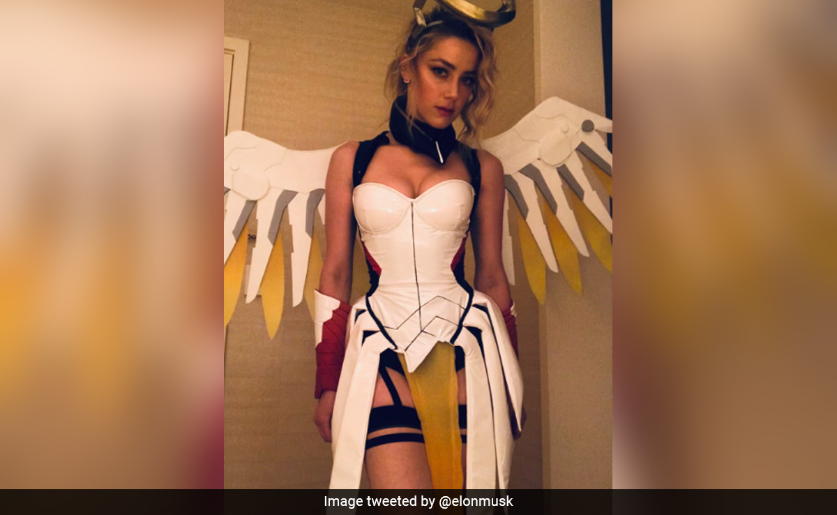 Elon Musk Shares Private Pic Of Ex Amber Heard Dressed As A Video Game Character