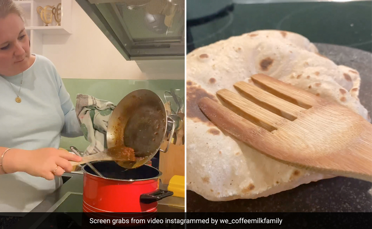 जर्मन महिला ने खुद बनाई रोटी और चने की सब्ज़ी, लोग बोले- आपकी रोटियां मेरी रोटियों से बेहतर हैं...