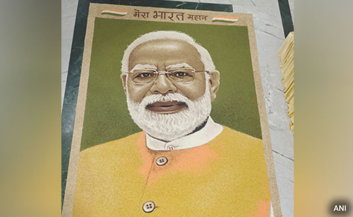 Grain And Millet Portrait Of PM Modi Created Ahead Of His 73rd Birthday