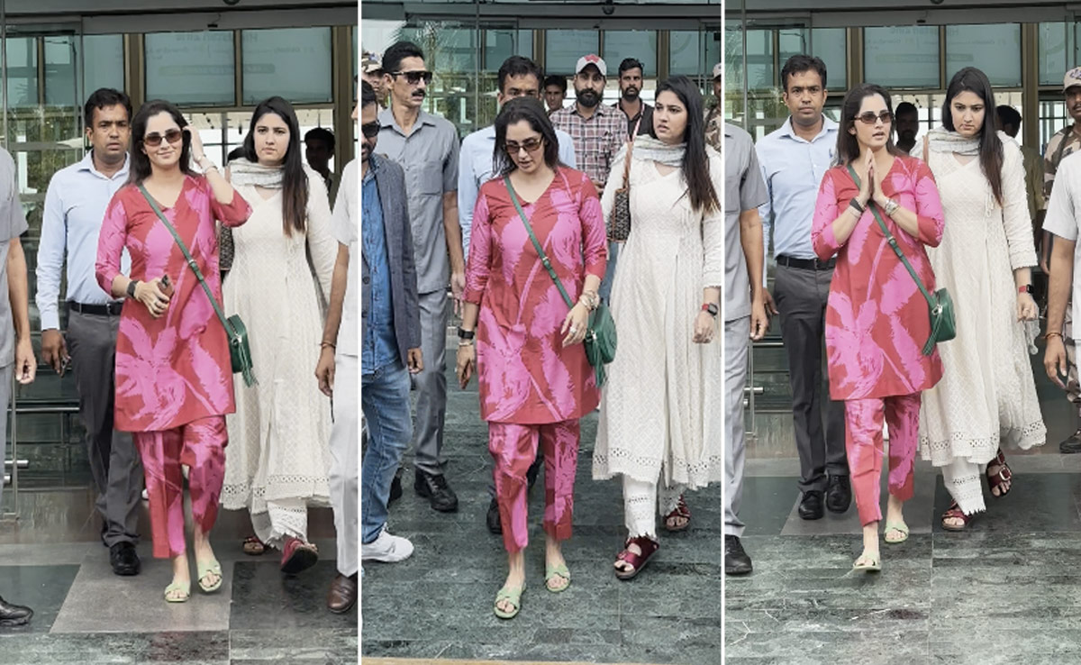 Sania Mirza In A Co-Ord Set With A Rs 1.30 Lakh Gucci Bag Is Already One Of Parineeti's Most Chic Wedding Guests