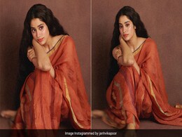 Janhvi Kapoor, In A Rs 23K Rust Orange Anavila <i>Saree</i>, Is Living In A Traditional Vintage Dream Janhvi Kapoor, In A Rs 23K Rust Orange Anavila <i>Saree</i>, Is Living In A Traditional Vintage Dream