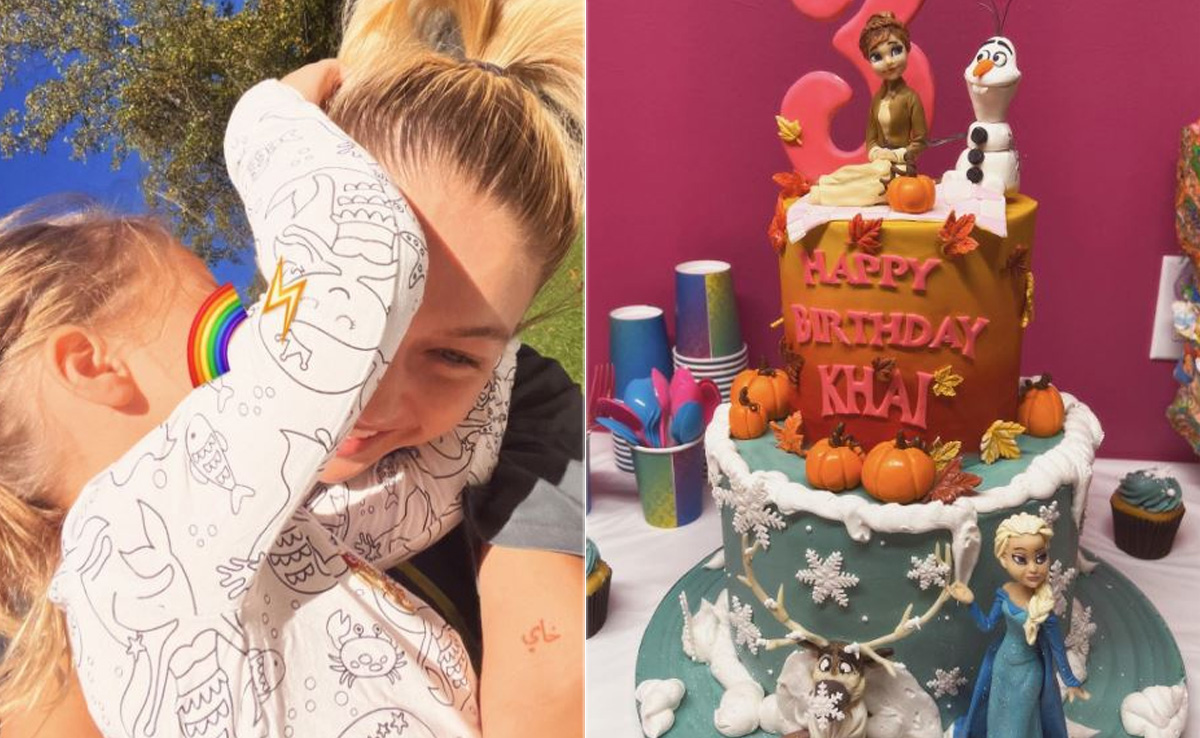 Gigi Hadid Celebrates Daughter Khai's Birthday With Frozen-Themed Cake