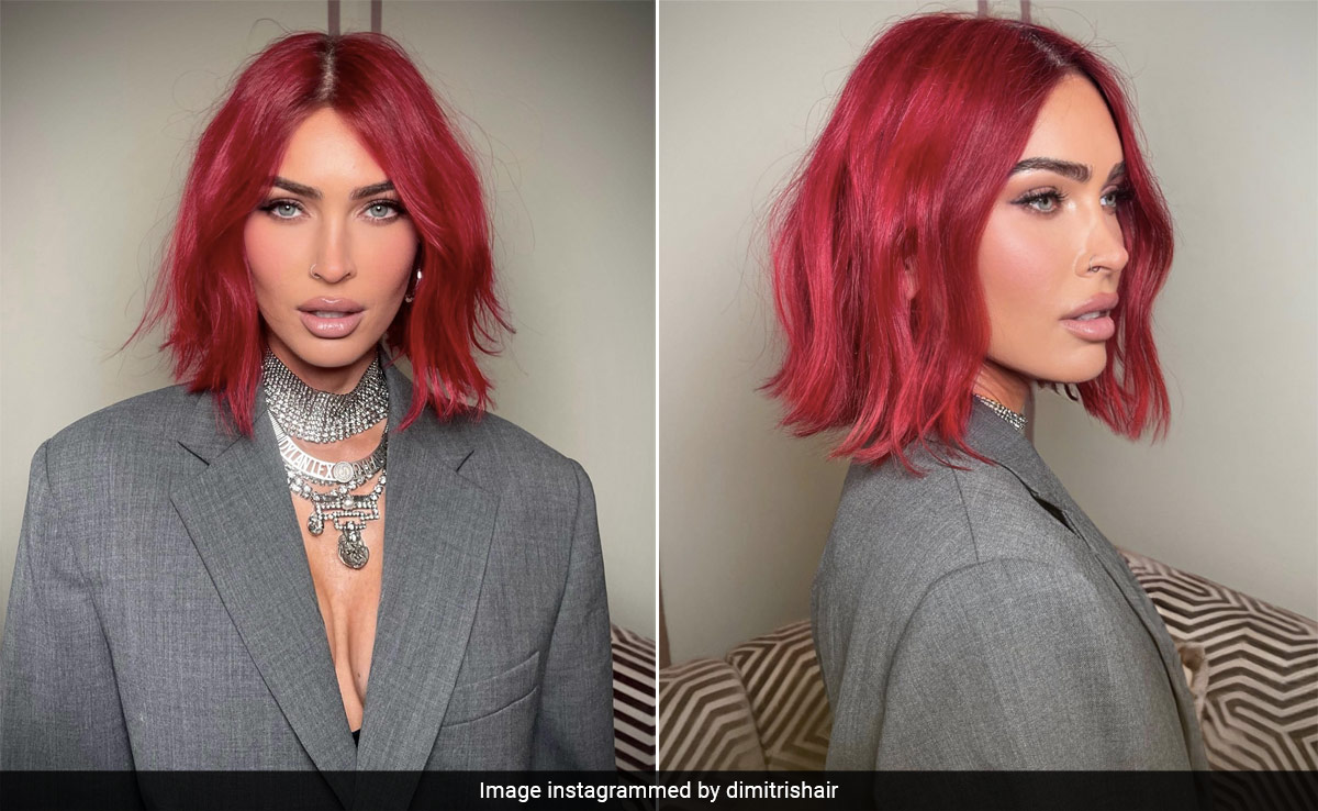 Megan Fox Is A Hair Chameleon And Her New Red Velvet Bob Cut Is Proof
