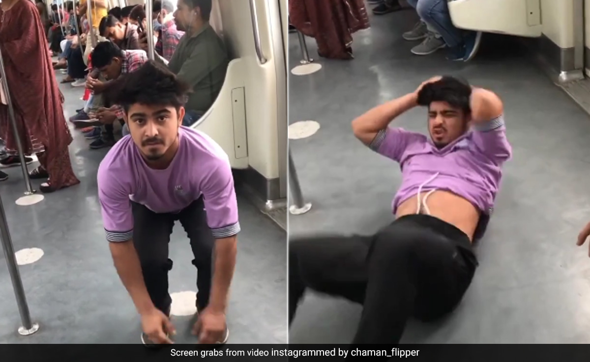 Man's Backflip Stunt In Delhi Metro Ends In Epic Fail, Internet Asks ''What Was The Need?''