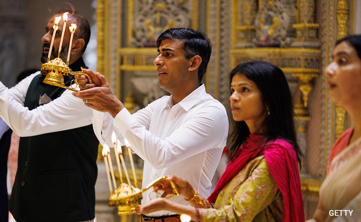 Rishi Sunak, Wife Akshata Murty Take A Break From G20, Visit Akshardham Temple