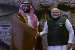 Mohammed Bin Salman Welcomed At Bharat Mandapam By PM Modi Mohammed Bin Salman Welcomed At Bharat Mandapam By PM Modi