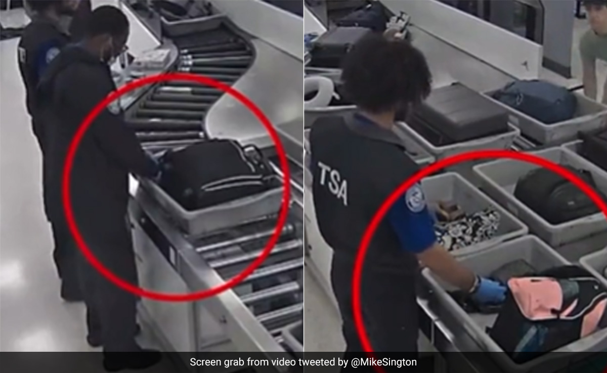 US Airport Officers Caught On Camera Stealing Money From Passengers' Bags