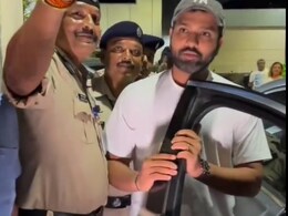 Watch: Rohit Sharma Returns Home In Mercedes, Obliges Police Officers For Selfies Even After Tiring Journey