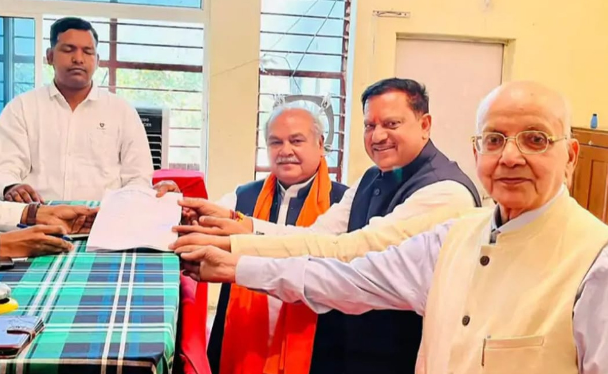 MP Election 2023: अरविंद भदौरिया ने दाखिल किया अटेर से नामांकन, केंद्रीय मंत्री नरेंद्र सिंह तोमर रहे मौजूद