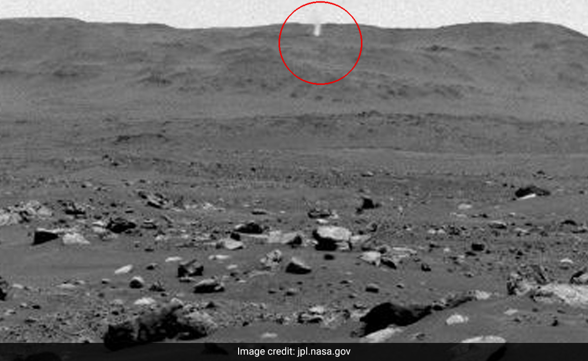NASA Rover Spots Dust Devil Swirling On Martian Surface