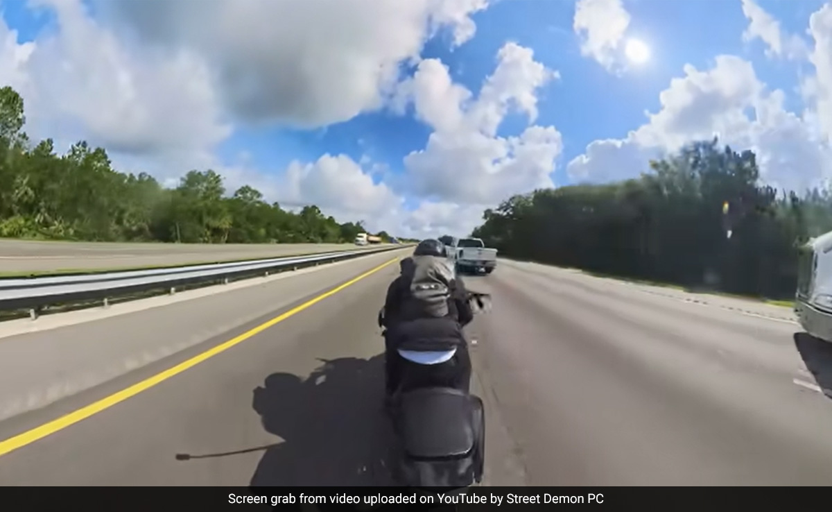 Video: US Biker Left With 20 Broken Bones After High-Speed Crash During Daredevil Stunt