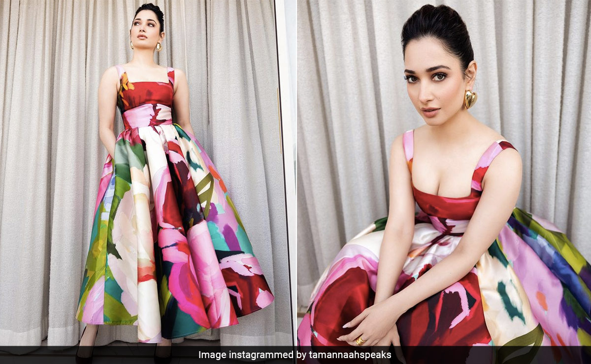 One Look At Tamannaah Bhatia In A Flouncy Floral Ball Gown And You'd Think It Was Spring All Over Again