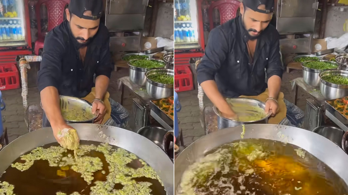 Watch: Surat Street Vendor Fries <i>Bhajiya</i> With Bare Hands, Internet Reacts