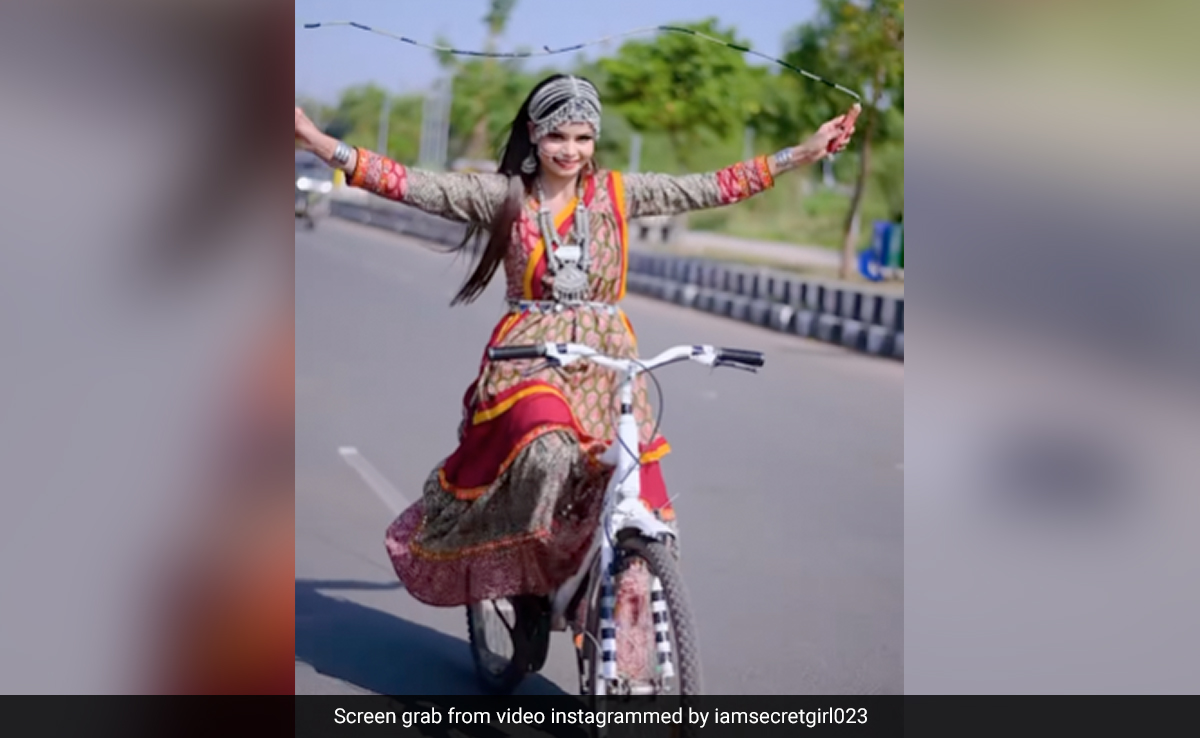 Video: Woman Skips Rope While Riding A Bicycle, Internet Divided