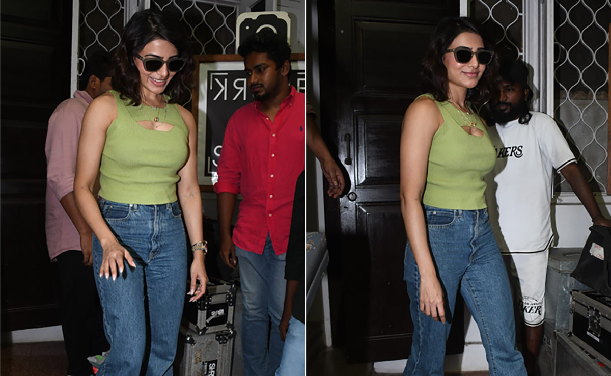 Samantha Ruth Prabhu's Travel Style Is Breezier Than Ever In An Olive Green Top And Blue Jeans