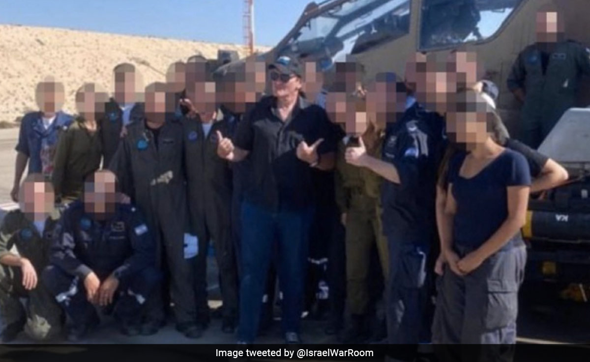 Filmmaker Quentin Tarantino Visits Israeli Army Base To Boost Morale, Poses With Troops
