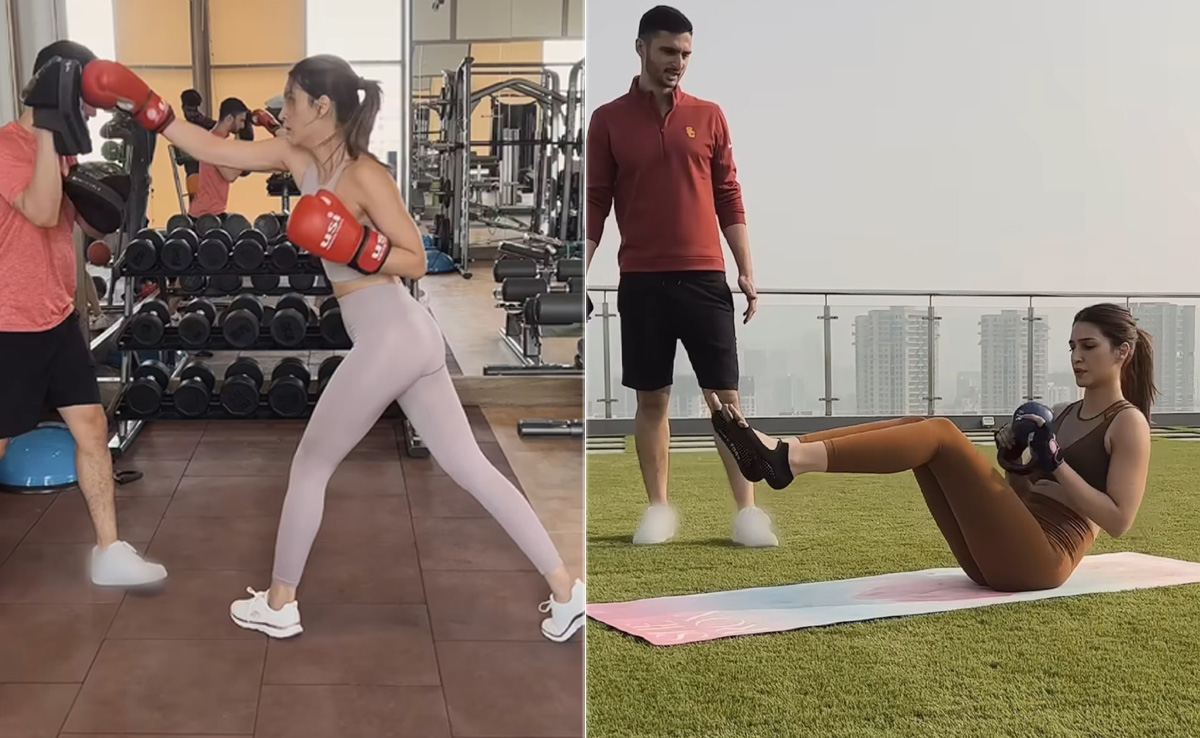 Kriti Sanon's <i>Ganapath</i> Training Included Boxing And Weighted Squats For A Fit Physique