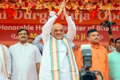 Amit Shah Inaugurates Kolkata's Ram Mandir-Themed Durga Puja in Massive Outreach Amit Shah Inaugurates Kolkata's Ram Mandir-Themed Durga Puja in Massive Outreach