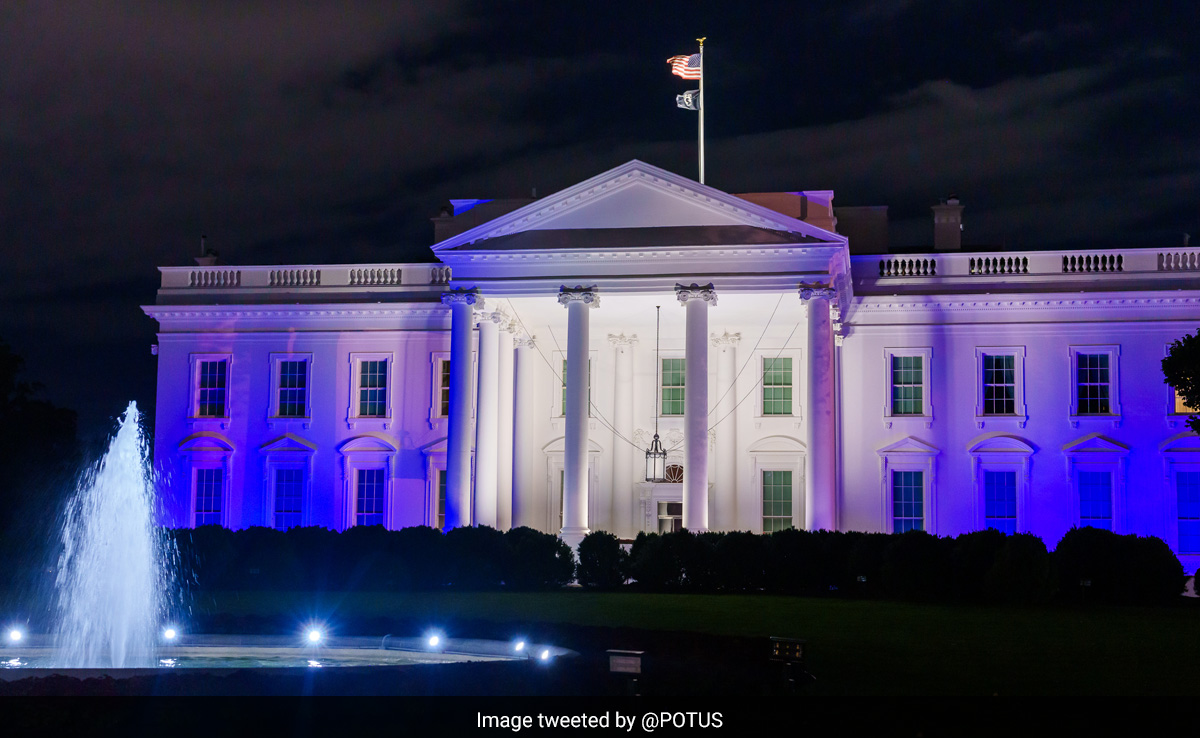 "Stand With Israel," Says Biden As White House Lights Up In Blue And White
