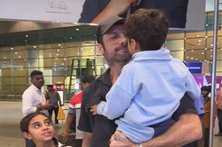 Rarely Seen Fardeen Khan At Airport With His Kids Rarely Seen Fardeen Khan At Airport With His Kids