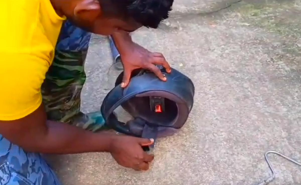 Viral Video: Thrissur Man's Lucky Escape - Venomous Cobra Found Inside His Helmet
