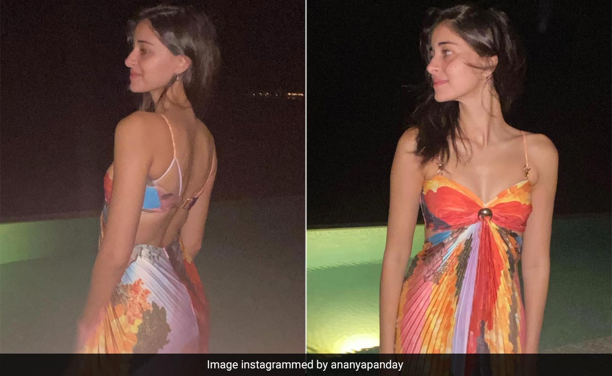 "Three Rainbows" And A Fourth With Birthday Girl Ananya Panday Pretty In A Printed Maxi Dress