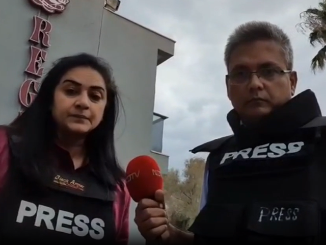 इज़रायल के दक्षिणी शहर एस्केलॉन में रॉकेट हमले का गवाह बना एनडीटीवी