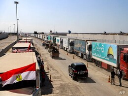 Trucks Carrying Aid Start Entering Gaza Through Rafah Border From Egypt Trucks Carrying Aid Start Entering Gaza Through Rafah Border From Egypt
