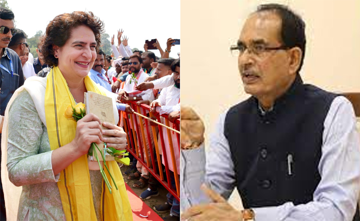 मंडला में प्रियंका ने किए बंपर वादे, शिवराज बोले- अब कमलनाथ ही ठग रहे हैं गांधी परिवार को मंडला में प्रियंका ने किए बंपर वादे, शिवराज बोले- अब कमलनाथ ही ठग रहे हैं गांधी परिवार को
