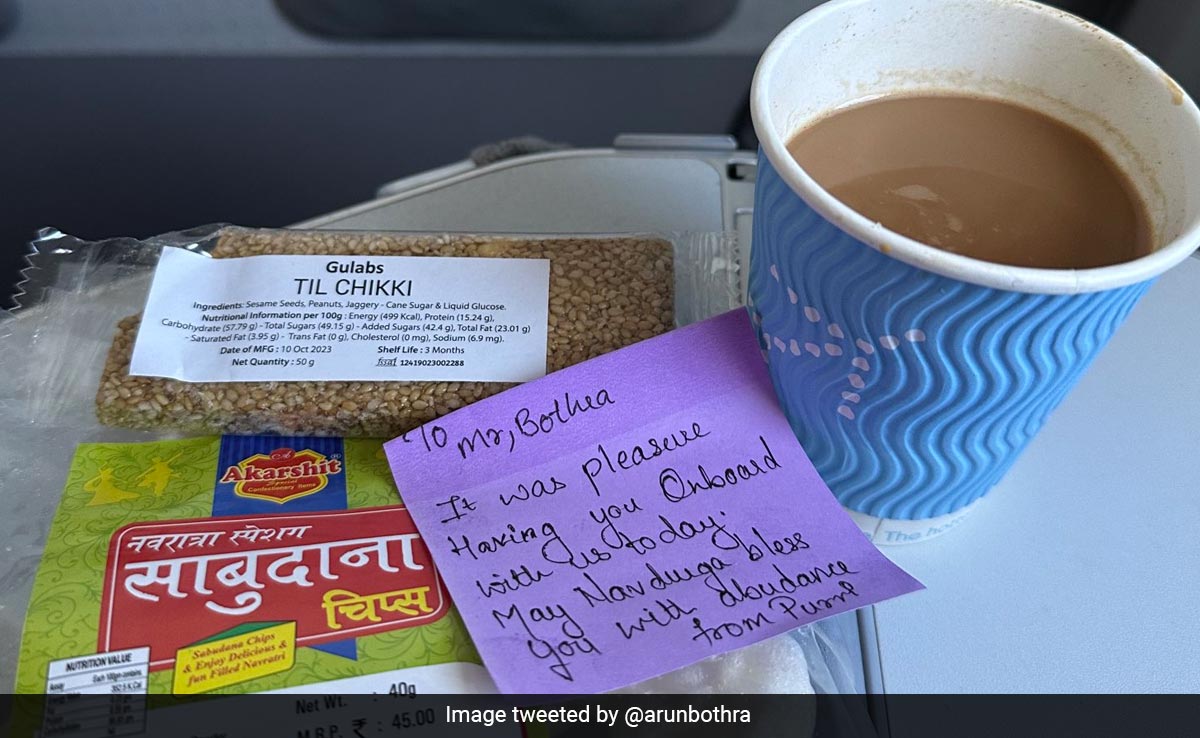 Viral: IPS Officer On Navratri Fast Praises Flight Crew Member's Thoughtfulness