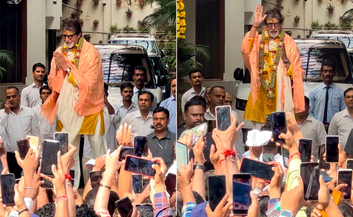 Watch: Amitabh Bachchan, 81 Today, Greets Fans Outside Jalsa With A <i>Namaste</i>