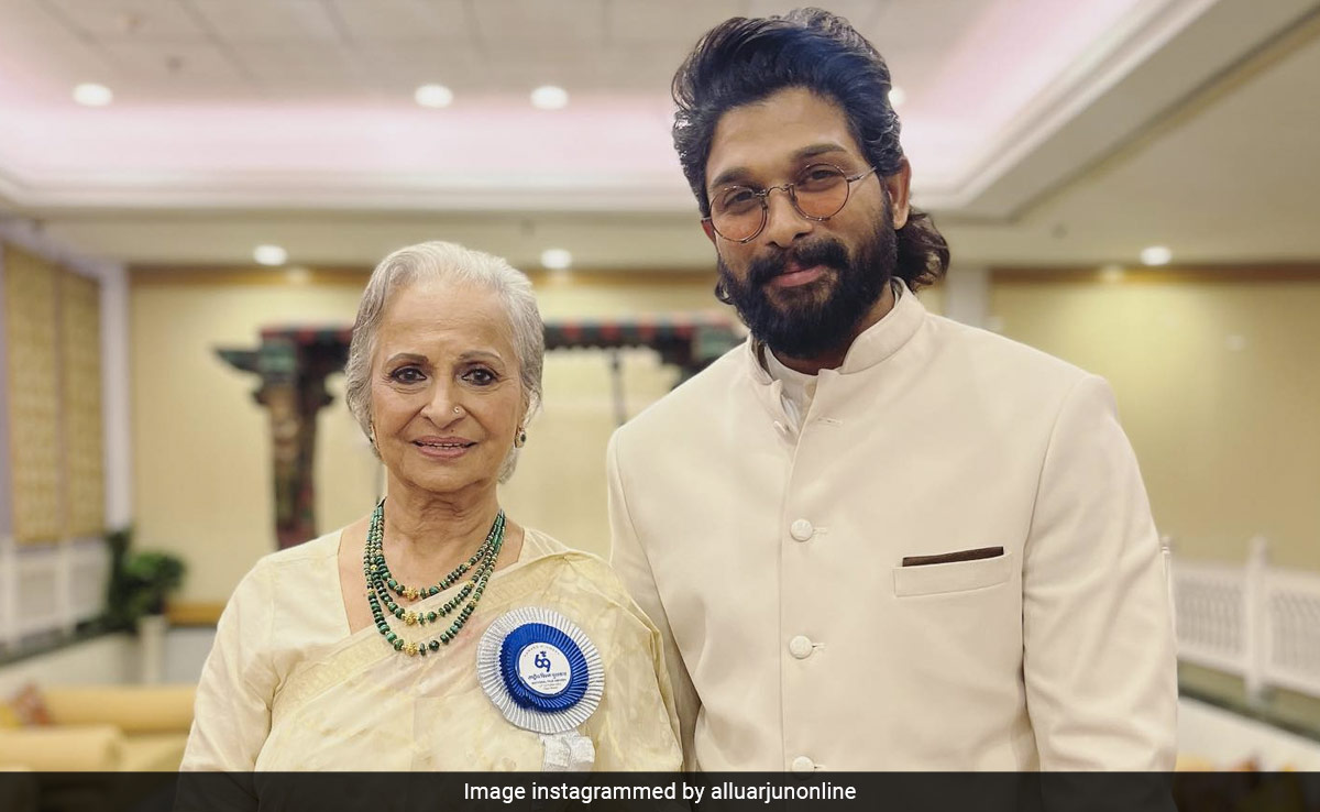 National Awards: Allu Arjun's Moving Note For Waheeda Rehman - "It Was A Life Time Experience"