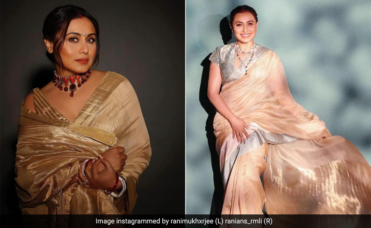 Rani Mukerji's Festive <i>Sarees</i> In Blue, Gold And More Is Ethnic Wardrobe Inspiration For Diwali 2023