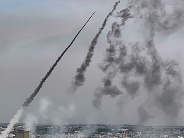 Striking Video Displays Rockets From Gaza Towards Israel