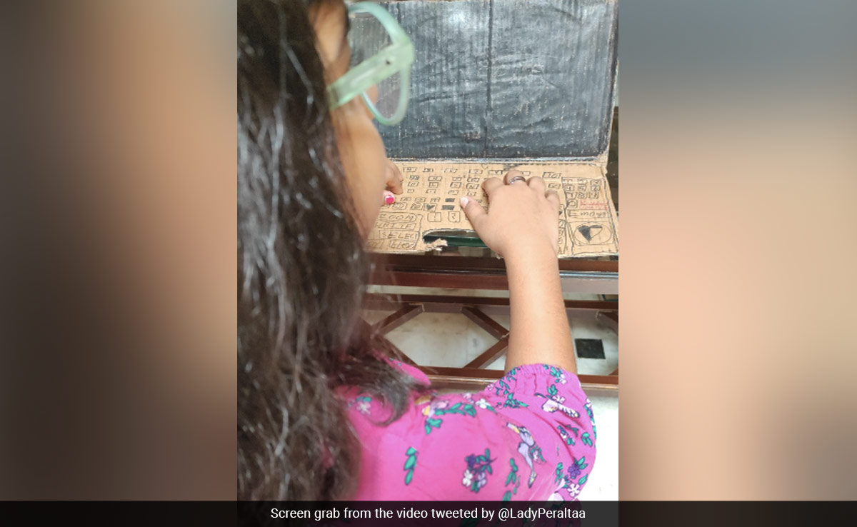 Little Girl Makes Her Own Laptop After She Was Denied A Real One, Pics Go Viral