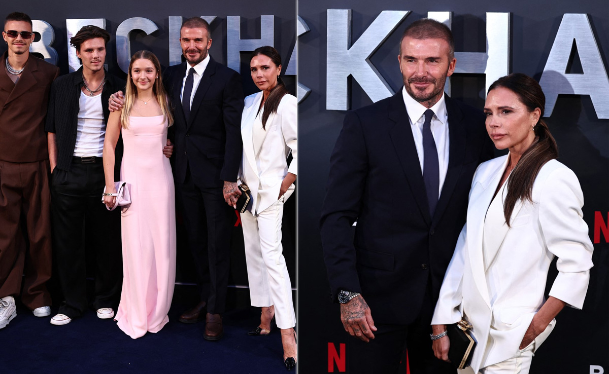 When David Beckham, Victoria Beckham And Their Brood Suited Up In Style For London Premiere Of <i>Beckham</i>