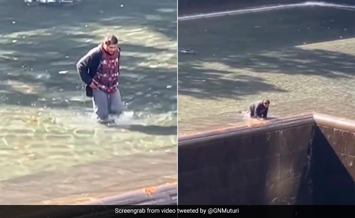 Watch: Man Arrested After He Jumps Into 9/11 Memorial Pool In New York