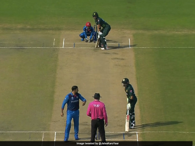 Watch: Mohammad Nabi Stops Mid-Action, Warns Babar Azam For Run Out At Non-Striker's End During Cricket World Cup 2023 Clash