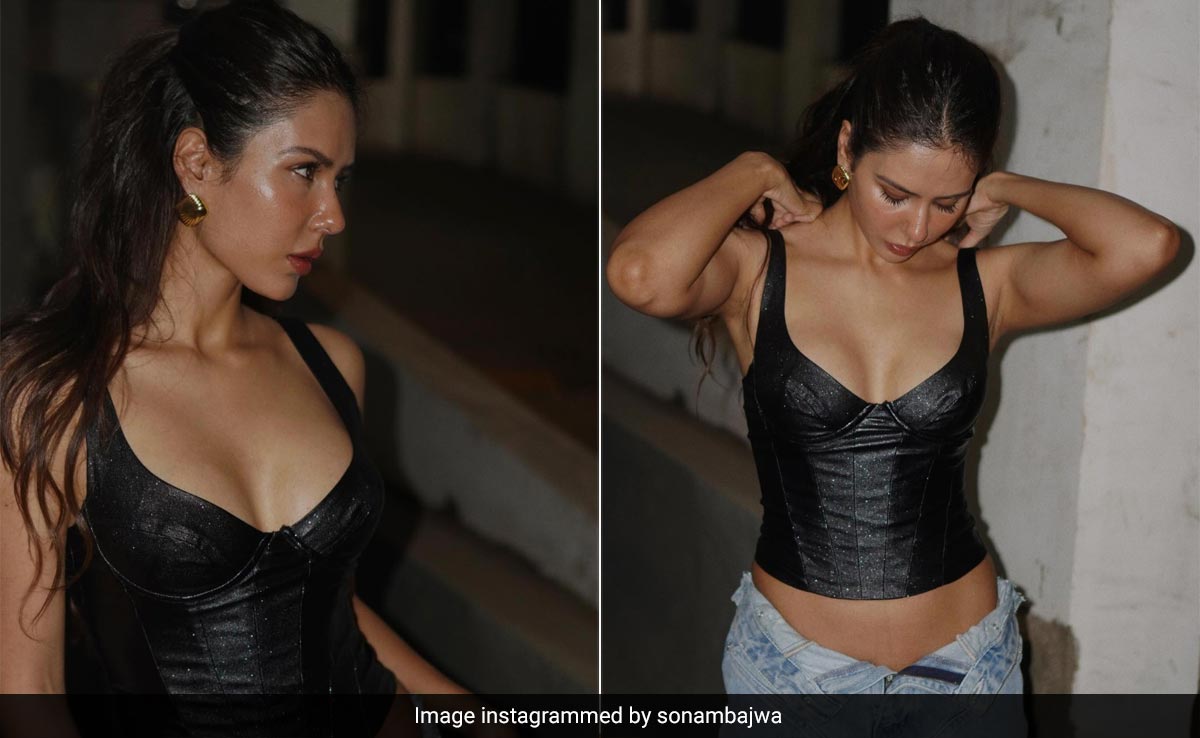 Sonam Bajwa's Latex Top And Unzipped Jeans Has <i>Risque</i> Written All Over It