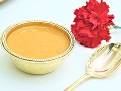 Kesri singhara soup (water chestnut)
