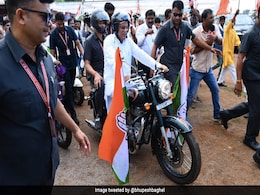 Chhattisgarh Chief Minister Rides Motorbike To Lead Yatra Ahead Of Polls Chhattisgarh Chief Minister Rides Motorbike To Lead Yatra Ahead Of Polls