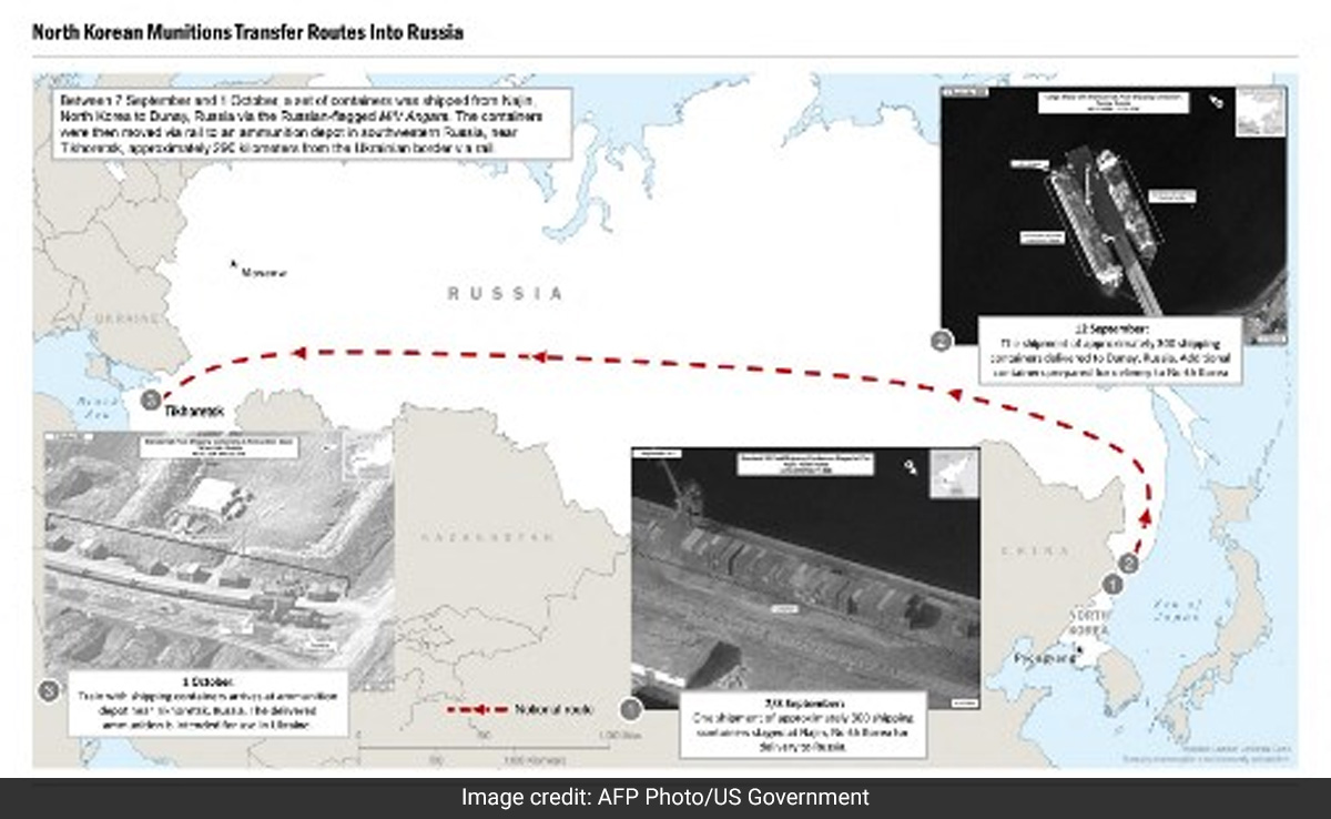 North Korea Gave 1,000 Containers Of Arms To Russia For Ukraine War: US