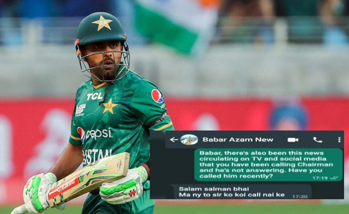 World Cup के बीच बाबर आज़म की वॉट्सएप चैट लीक, छिड़ा विवाद, भड़के वकार युनिस