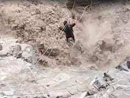 Video: Bridge Washed Away, MLA Ziplines Across River In Flood-Hit Sikkim Video: Bridge Washed Away, MLA Ziplines Across River In Flood-Hit Sikkim