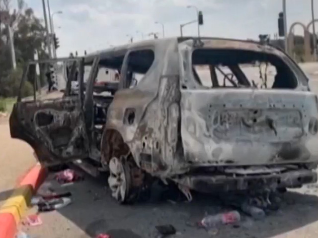 Rockets Fired By Gaza Leave Trail Of Charred Civilian Cars, Destruction