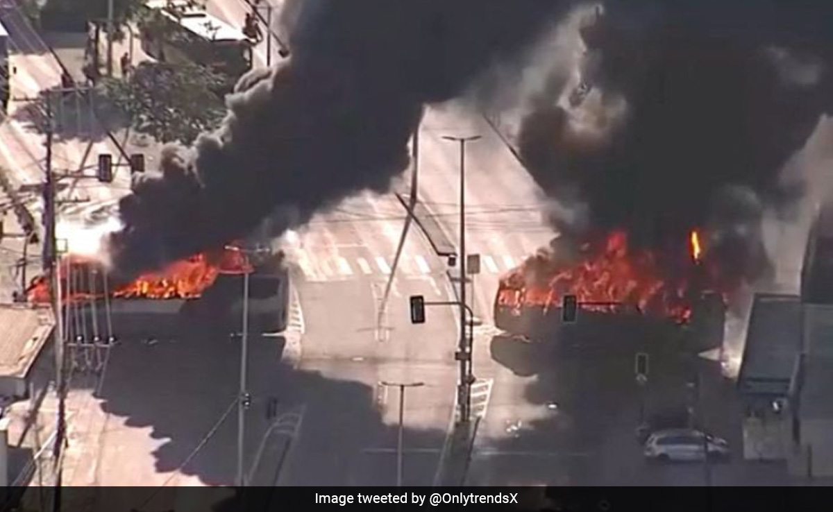Watch: Gangsters Set Fire To 35 Buses In Brazil After Crime Boss Killed By Police