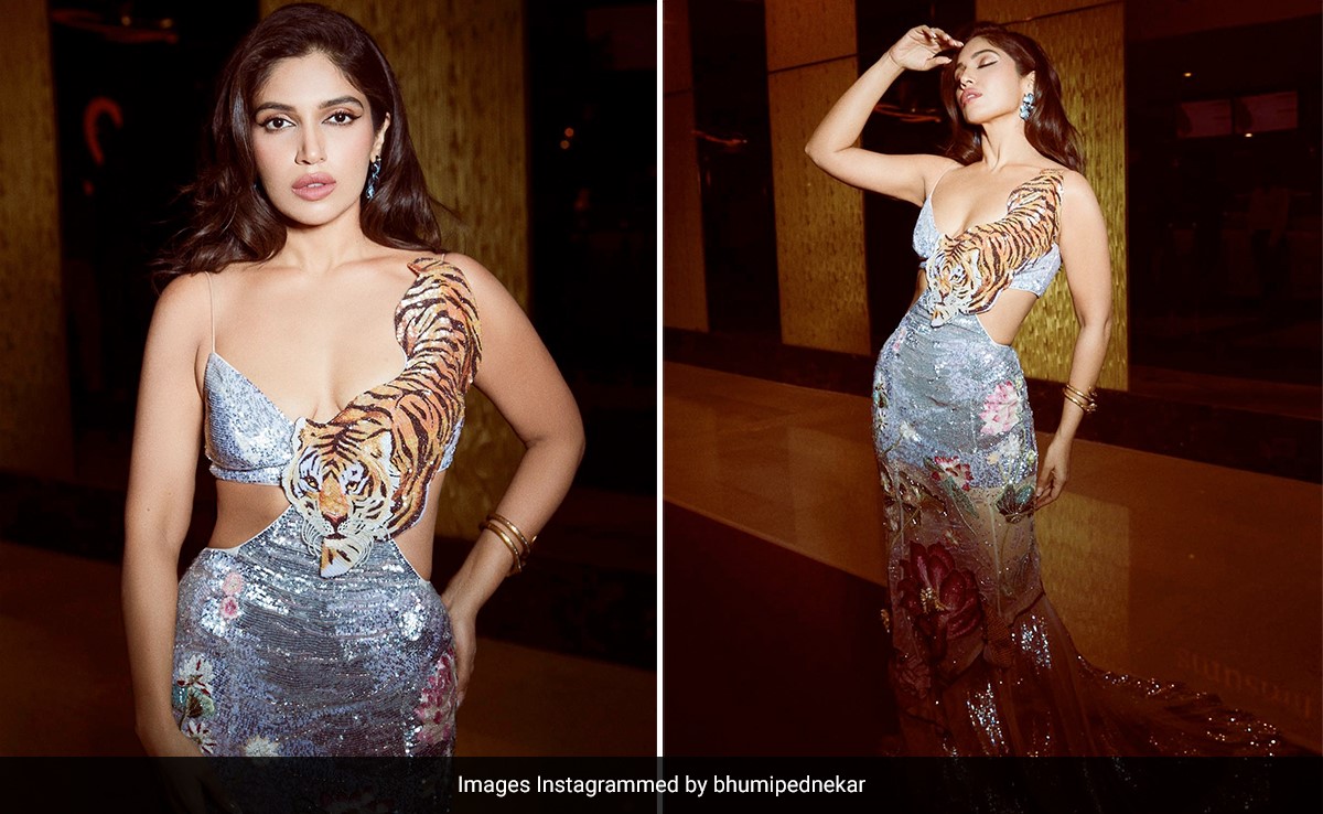 In An Animal Motif Rahul Mishra Cutout Gown, Bhumi Pednekar Unleashes The Tigress Within