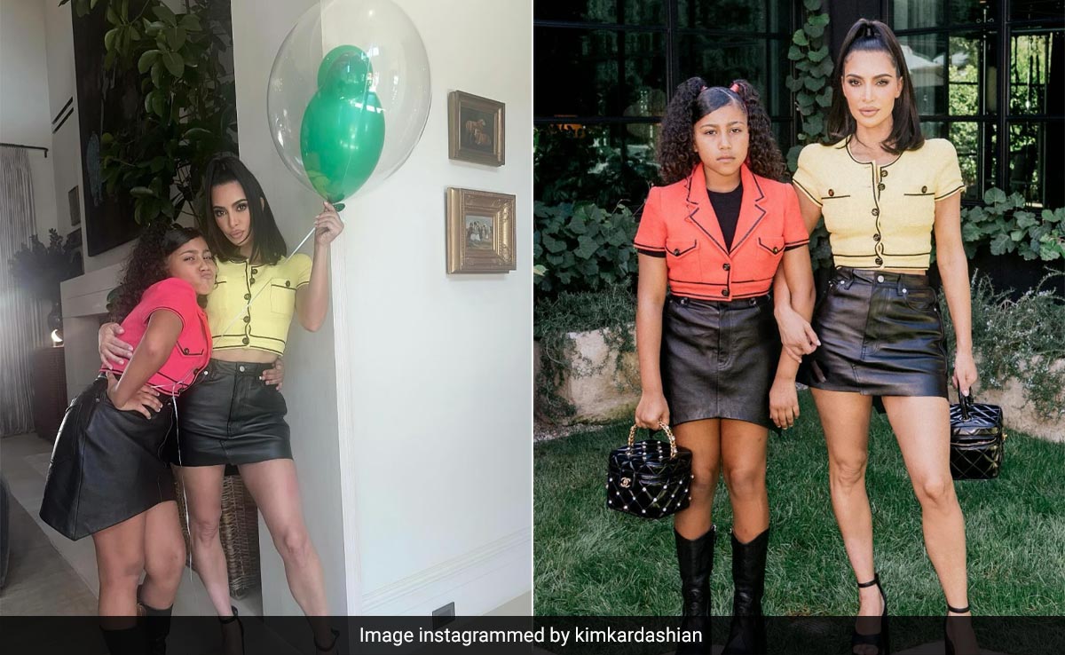 Kim Kardashian And Her Daughter North West Were Twinning In Vintage Chanel Skirt Suits